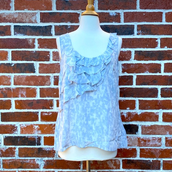 Halogen Tops - 4 for $20 Halogen LP gray and white ruffle tank